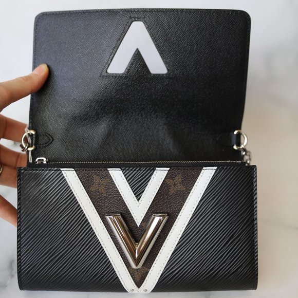 Louis Vuitton LV Twist Lock Wallet Purse Blk Epi Leather Monogram Bag HOST PICK - Picture 4 of 16